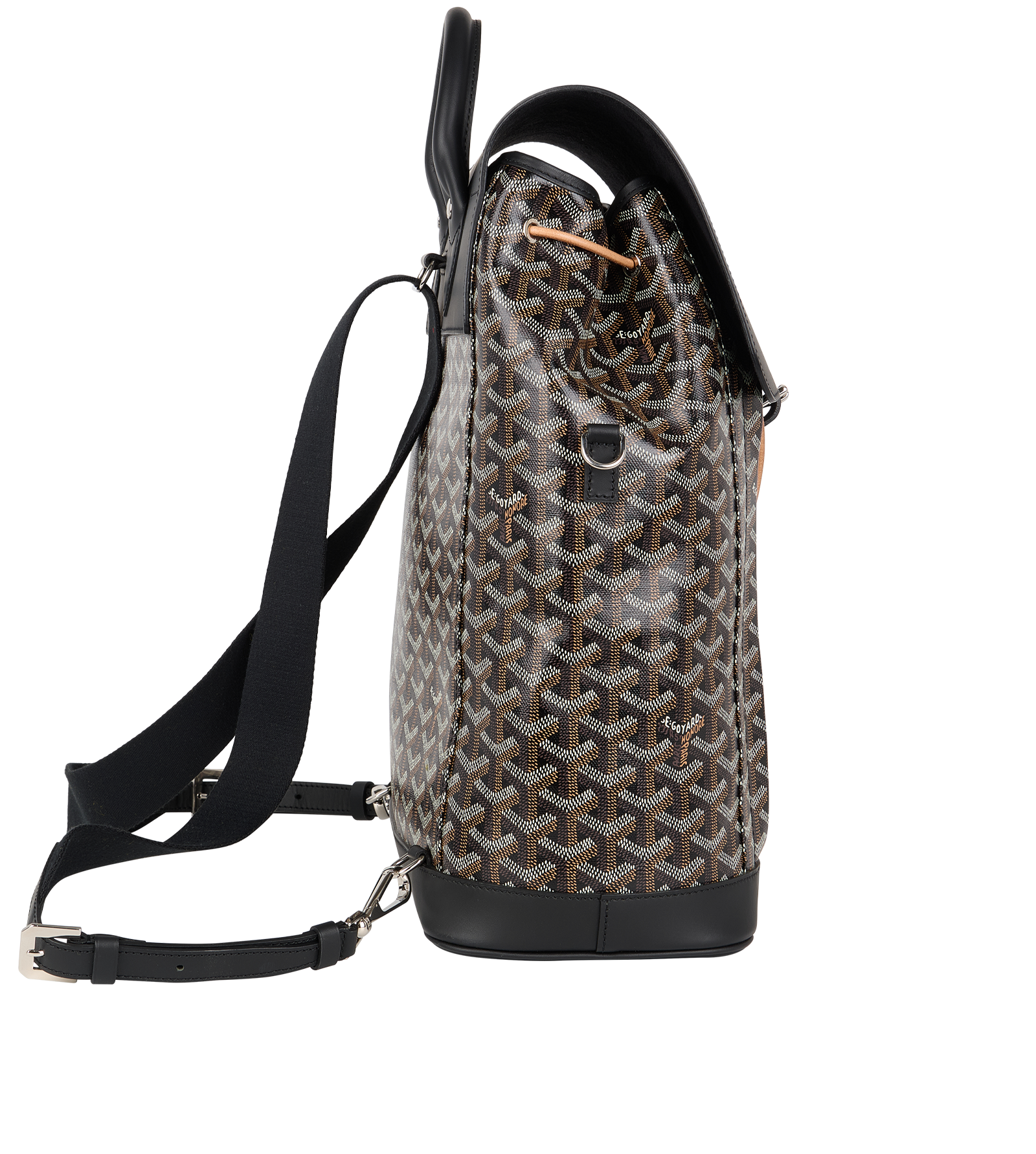 Alpin MM Backpack, &pound;3,100, Handbags, Black/Brown, Canvas, Side view